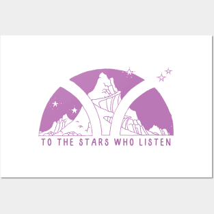 To the stars who listen - purple Posters and Art